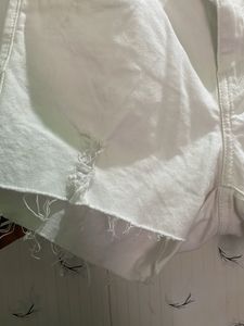 White Denim Shorts