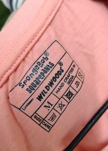 SpongeBob Print Peach Tshirt