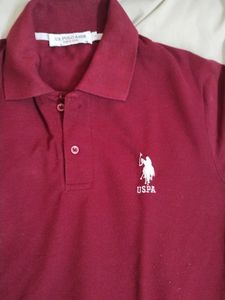 USPA Maroon Polo T-Shirt (SIZE- L)