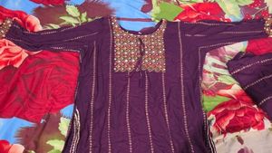 Beautiful Purple Embroidered Dupatta