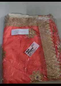 heavy embroidered party wear saree new with tag