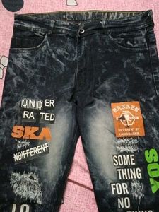 Men's Graphic Print Jeans