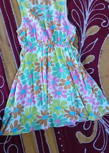 Colorful Floral Print Summer Dress