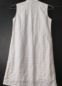 Combo Of White And A Stripes Dress For 11-12yr Gir