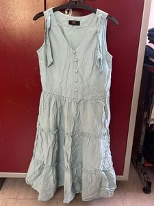 Light Blue Tiered Mini Dress