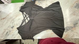 Women's Black Criss-Cross Back Top