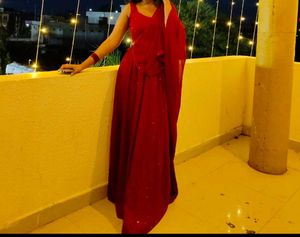 Stunning Red Sequined lehenga