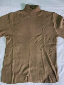 Women's Brown Turtleneck Sweater