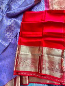 Elegant Lavender kanchipuram Saree