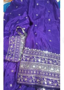 Stunning Purple Embroidered Lehenga Choli