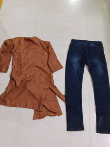 Stylish Kurta and Jeans Set