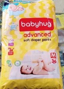 BABYHUG ADVANCED BABY DIAPER PANT STYLE MEDIUM SIZE 36 UNIT PACK