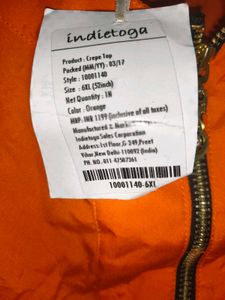 Vibrant Orange Zipper Kurta