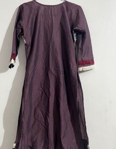 Embroidered Purple Kurta