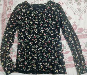 Floral Print Long Sleeve Top