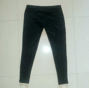 🖤 Y2K Velvet Black Low-Rise Leggings - Women
