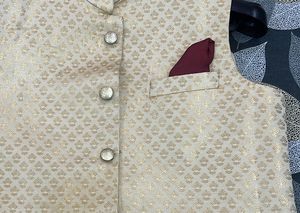 Elegant Gold Brocade Vest