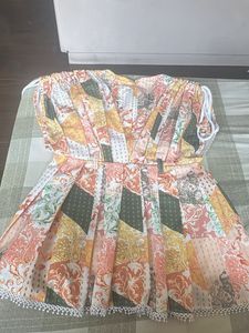 Bohemian Patchwork Print Dress