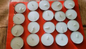 25 Pcs Tea Light White Candles