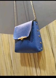Blue Chain Crossbody Bag