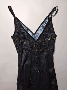 Adriana Papell inspired Beaded Blue Dress