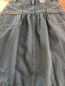 Vintage Denim Midi Skirt