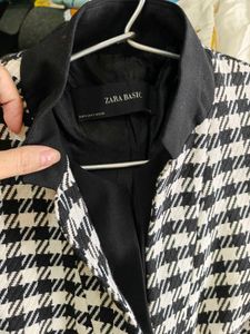 Zara Houndstooth Blazer