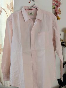 Basics Slim Fit Pastel Pink Men's Shirt