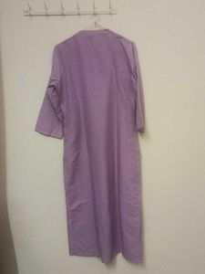 Elegant Lavender Kurta set with White Embroi