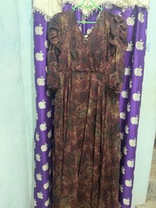 Elegant Floral Print Maxi Dress