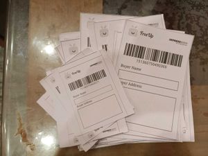 5shippinglabel+10thankyoulabels+10usedpacking