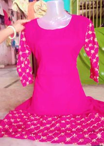 Pink Embroidered Anarkali Dress