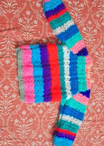 Vibrant Crochet Knit Sweater