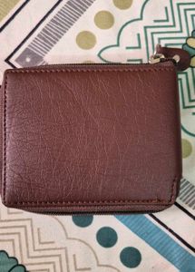 Brown Zip-Around Wallet