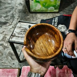 Handmade wooden Bowl with Resin Art engraved