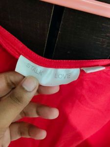Red Bow Detail Dress