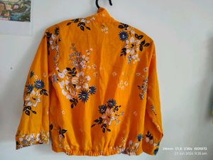 Designer Floral crop- shirt for Women.