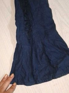 new Embroidered Blue Kurta with designer sleeve