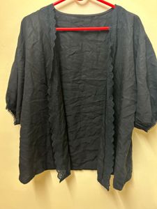 Navy Blue Open Cardigan