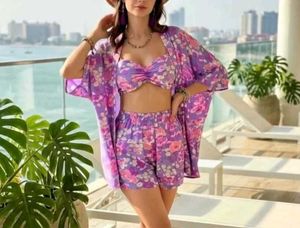 Boho Floral Swimsuit Cover-Up Set