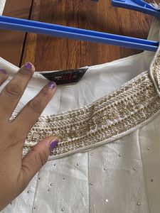 Elegant White Embellished Ethnic Gown