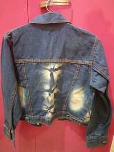Stylish vintage Blue crop Denim Jacket