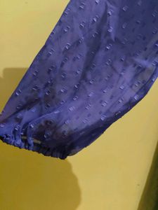 Blue Tiered Mini Dress