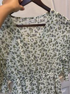 Floral Print Tiered Midi Dress