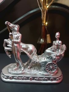 Silver Carriage Figurine
