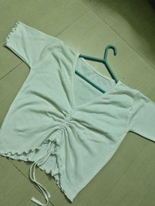 Cute White Cropped Top
