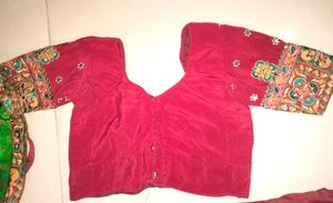 Elegant Red &amp; Green Lehenga Choli Set