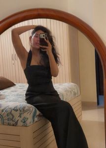 Black halter neck top with skirt
