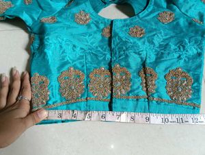 Stunning Teal &amp; Orange Embroidered Lehenga Choli