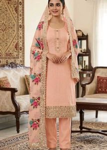 Elegant Peach Kurta Set